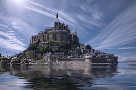 Mont Saint-Michel: A French medieval monastery surrounded by sea